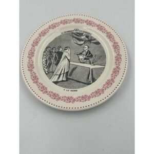 Gien Mariage à la campagne Faience Plates Set of 6,6 in Round Made in France